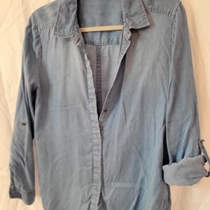Jane and Delancey Blue Women's Super Soft Denim Shirt